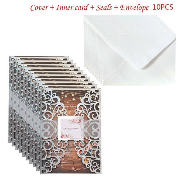 greeting cards 10pcs/set elegant wedding invitation card with girdle hollow lace envelopes glitter paper business party supplies
greeting cards 10pcs/set elegant wedding invitation card with girdle hollow lace envelopes glitter paper business party supplies
