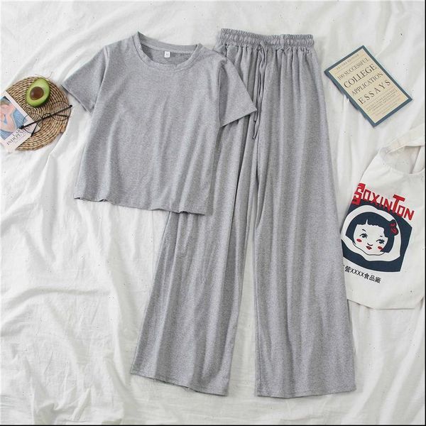 women womens tracksuits summer jogger casual simple daily sets solid tracksuit short sleeve wide leg pants 2pcs suits sport, Gray
women womens tracksuits summer jogger casual simple daily sets solid tracksuit short sleeve wide leg pants 2pcs suits sport, Gray