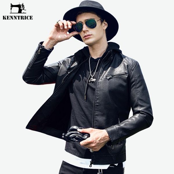 men's fur & faux kenntrice fashion casual moto leather jacket spring autumn vintage pu jackets outwear european style, Black
men's fur & faux kenntrice fashion casual moto leather jacket spring autumn vintage pu jackets outwear european style, Black