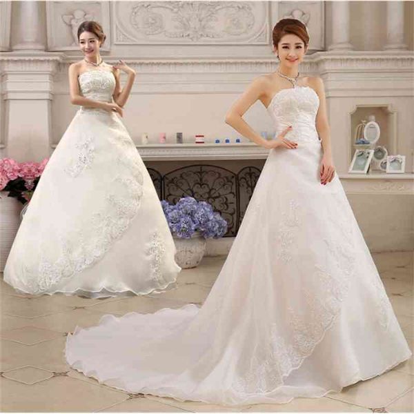 long wedding dress bridal slim bra wedding dress 2021 new tailed korean qidi, White;black
long wedding dress bridal slim bra wedding dress 2021 new tailed korean qidi, White;black
