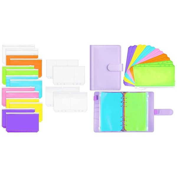 gift wrap 18 pieces a6 size 6 holes binder pocket pvc loose leaf bags with notebook cover planner journal
gift wrap 18 pieces a6 size 6 holes binder pocket pvc loose leaf bags with notebook cover planner journal