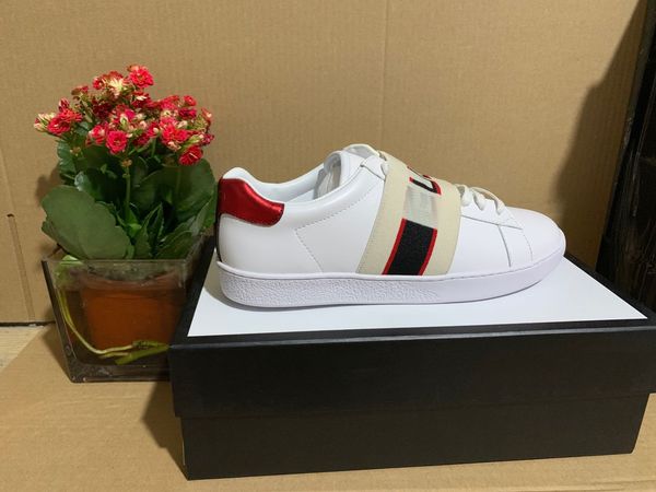 2021 print stripe quality shoes grey white ace embroidered mens & women genuine leather designer sneakers luxury casual, Black
2021 print stripe quality shoes grey white ace embroidered mens & women genuine leather designer sneakers luxury casual, Black