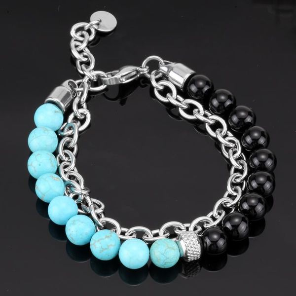link, chain mcllroy fashion link bracelet men male natural stone beads homme personalized stainless steel jewelry for women, Black
link, chain mcllroy fashion link bracelet men male natural stone beads homme personalized stainless steel jewelry for women, Black