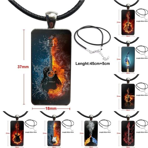 pendant necklaces art fire and guitar music glass necklace handmade half rectangle for unisex, Silver
pendant necklaces art fire and guitar music glass necklace handmade half rectangle for unisex, Silver
