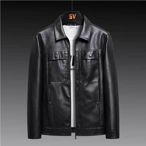 leather men's pu middle-aged busins leisure spring and autumn loose lapel men's leather et, Black;brown
leather men's pu middle-aged busins leisure spring and autumn loose lapel men's leather et, Black;brown
