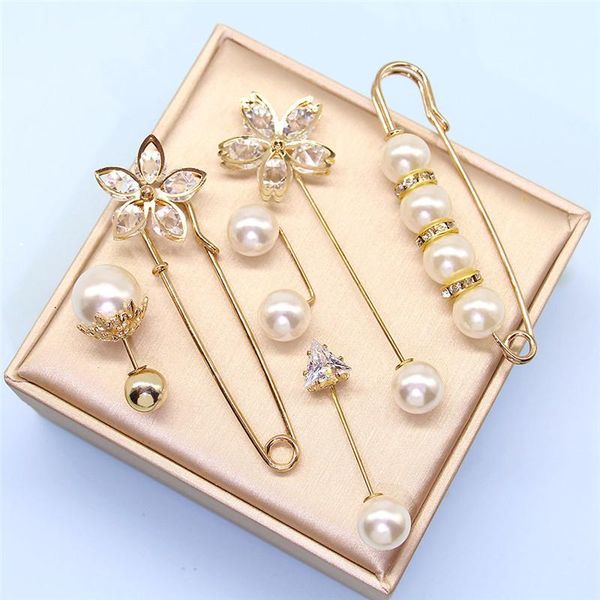 pins, brooches 6pieces set fashion pearl brooch cute creative fixed clothes crystal decorative for women anti-exposure neckline buckle, Gray
pins, brooches 6pieces set fashion pearl brooch cute creative fixed clothes crystal decorative for women anti-exposure neckline buckle, Gray