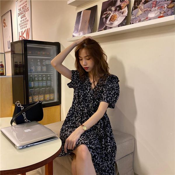 casual dresses make firm offers han edition small sweet fairy temperament v-neck floral ruffled dress, Black;gray
casual dresses make firm offers han edition small sweet fairy temperament v-neck floral ruffled dress, Black;gray