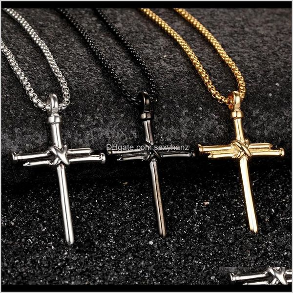 necklaces & pendants jewelry drop delivery 2021 european and american titanium cross necklace classic simple versatile stainless steel nail, Silver
necklaces & pendants jewelry drop delivery 2021 european and american titanium cross necklace classic simple versatile stainless steel nail, Silver