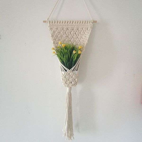 tapestries hand-woven net pocket flower basket wall hanging handmade rope dried storage holder living room home decor
tapestries hand-woven net pocket flower basket wall hanging handmade rope dried storage holder living room home decor
