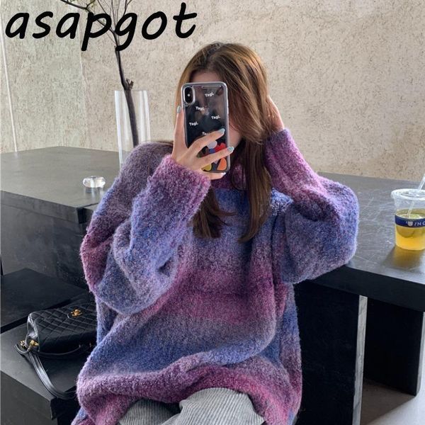 style pull femme round neck puff sleeve sweater loose gradient pullover knitwear coat autumn winter thick japan lazy women's sweaters, White;black
style pull femme round neck puff sleeve sweater loose gradient pullover knitwear coat autumn winter thick japan lazy women's sweaters, White;black