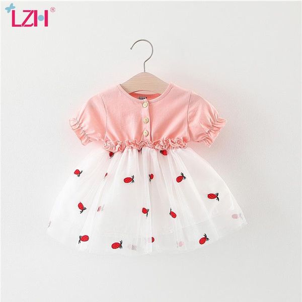 girl's dresses lzh 2021 shortsleeve spliced mesh princess dress for children soft cotton born baby girl summer clothes printing kid, Red;yellow
girl's dresses lzh 2021 shortsleeve spliced mesh princess dress for children soft cotton born baby girl summer clothes printing kid, Red;yellow