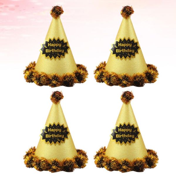 party hats 4pcs gold pompon birthday letter printing kids cap creative hat decorations with lanyard for child
party hats 4pcs gold pompon birthday letter printing kids cap creative hat decorations with lanyard for child