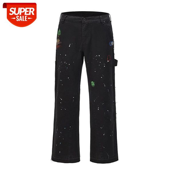 graffiti ink painted wide leg flare pants mens streetwear straight casual jeans harajuku washed retro loose denim trousers #uj1m, Blue
graffiti ink painted wide leg flare pants mens streetwear straight casual jeans harajuku washed retro loose denim trousers #uj1m, Blue