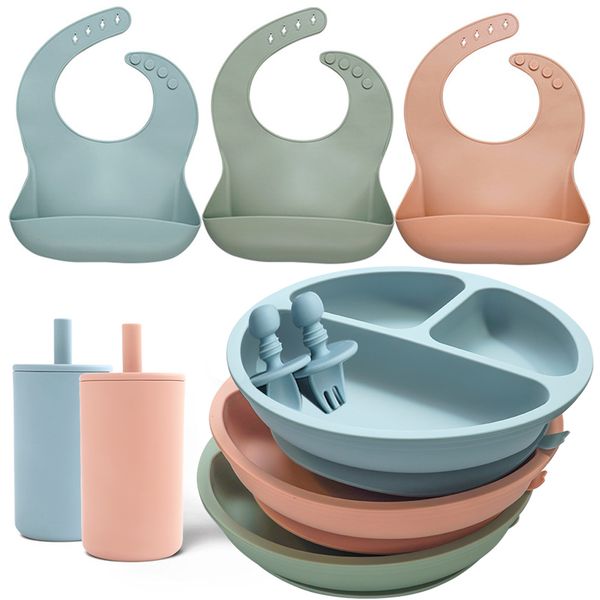 5pcs gift set food grade waterproof baby bibs fork spoon dishes plate bowl with suction cup straw cup baby feeding supplies
5pcs gift set food grade waterproof baby bibs fork spoon dishes plate bowl with suction cup straw cup baby feeding supplies