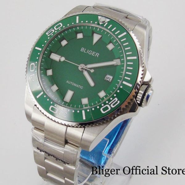 wristwatches 43mm fashional mechanical watch men green dial date indicator steel band miyota movement, Slivery;brown
wristwatches 43mm fashional mechanical watch men green dial date indicator steel band miyota movement, Slivery;brown