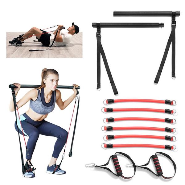 portable detachable pilates bar kit w/ resistance bands handles 60/120/180lb for yoga full body workout stretch exercise
portable detachable pilates bar kit w/ resistance bands handles 60/120/180lb for yoga full body workout stretch exercise