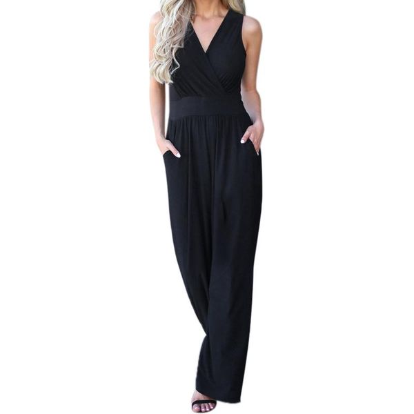 women's jumpsuits & rompers chamsgend women backless casual v-neck solid long elastic waist jumpsuit bodysuit for c30123, Black;white
women's jumpsuits & rompers chamsgend women backless casual v-neck solid long elastic waist jumpsuit bodysuit for c30123, Black;white