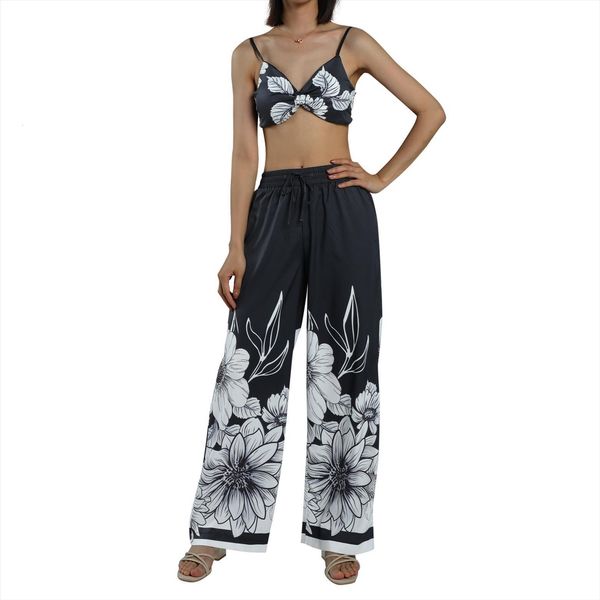 2 pcs suit summer tracksuit women pant sets outfits boho beach style print underwear loose wide leg pants, Black;white
2 pcs suit summer tracksuit women pant sets outfits boho beach style print underwear loose wide leg pants, Black;white