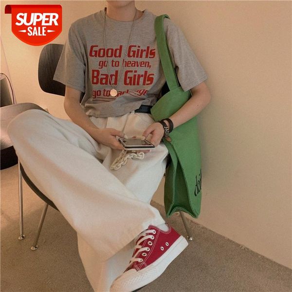 harajuku style round neck letter printed short-sleeved t-shirt female hong kong student loose short crop trendy #c36d, White
harajuku style round neck letter printed short-sleeved t-shirt female hong kong student loose short crop trendy #c36d, White