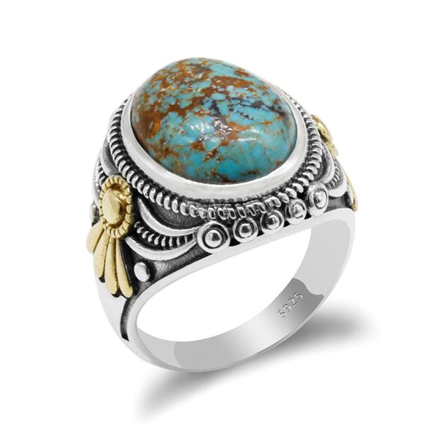sterling silver natural blue turquoise stone men ring s925 thai turkish rings for mann women fine jewelry cluster, Golden;silver
sterling silver natural blue turquoise stone men ring s925 thai turkish rings for mann women fine jewelry cluster, Golden;silver