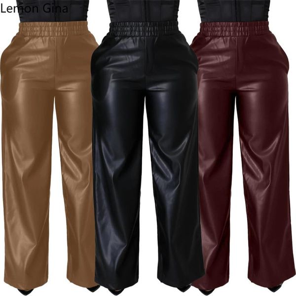 women's pants & capris lemon gina women faux leather straight high waist pu ins elegant streetwear spring winter solid wide leg trouser, Black;white
women's pants & capris lemon gina women faux leather straight high waist pu ins elegant streetwear spring winter solid wide leg trouser, Black;white