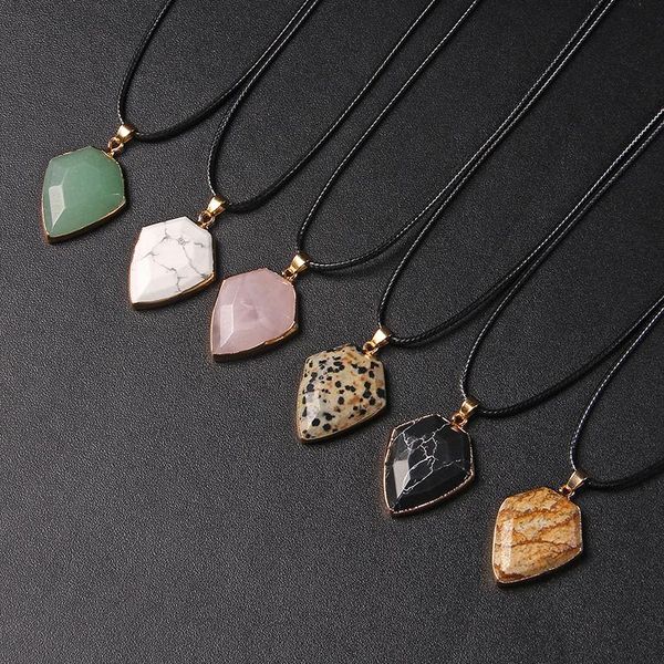 pendant necklaces natural stone beads necklace geometric shape rose quartzs crystal fashion jewelry women men, Silver
pendant necklaces natural stone beads necklace geometric shape rose quartzs crystal fashion jewelry women men, Silver