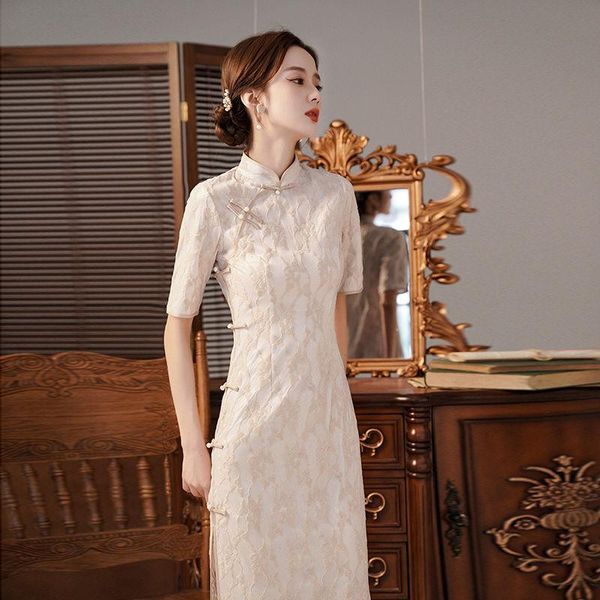 ethnic clothing female satin chinese bride wedding dress lace embroidery floral cheongsam slim vintage button mandarin collar qipao, Red
ethnic clothing female satin chinese bride wedding dress lace embroidery floral cheongsam slim vintage button mandarin collar qipao, Red