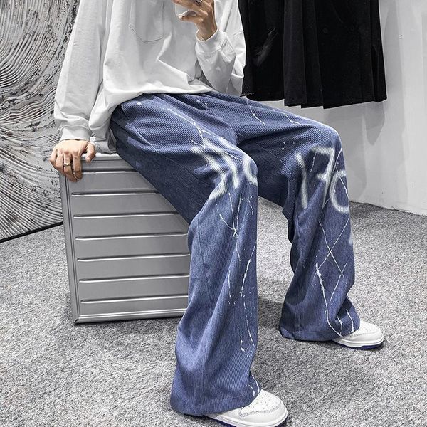 women's jeans autumn corduroy pants mens graffiti casual streetwear trousers male drawstring wide leg pant fashion hip hop women ins, Blue
women's jeans autumn corduroy pants mens graffiti casual streetwear trousers male drawstring wide leg pant fashion hip hop women ins, Blue