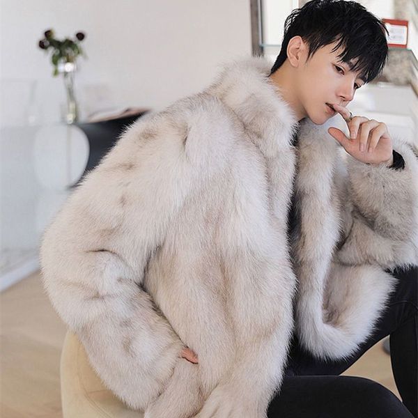 2021 winter new men's faux fox fur coat stand collar long sleeve comfortable jacket for male 4xl size 9y9463, Black
2021 winter new men's faux fox fur coat stand collar long sleeve comfortable jacket for male 4xl size 9y9463, Black