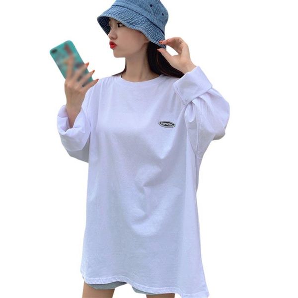 women's t-shirt women fashion long-sleeved korean style loose autumn round neck bottoming shirt clothes 2021, White
women's t-shirt women fashion long-sleeved korean style loose autumn round neck bottoming shirt clothes 2021, White