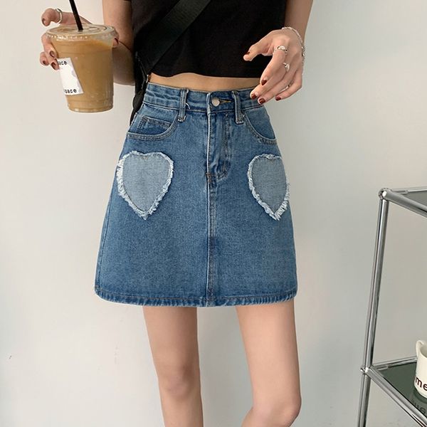 sml light blue a line denim skirt for women spring summer love patchwork high waist mini jeans skirts (f8068 210423, Black
sml light blue a line denim skirt for women spring summer love patchwork high waist mini jeans skirts (f8068 210423, Black