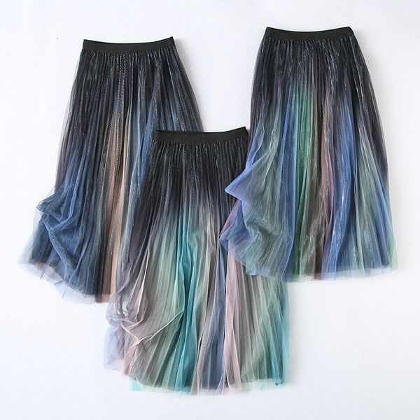 skirts korean mesh long skirt female early spring fashion mid-length high waist thin a-line drape gradient pleated womens vtiq, Black
skirts korean mesh long skirt female early spring fashion mid-length high waist thin a-line drape gradient pleated womens vtiq, Black