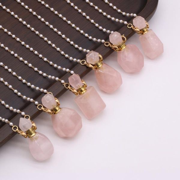 pendant necklaces elegant natural quartzs perfume bottle necklace pearl bead chain choker for women party jewelry gifts, Silver
pendant necklaces elegant natural quartzs perfume bottle necklace pearl bead chain choker for women party jewelry gifts, Silver