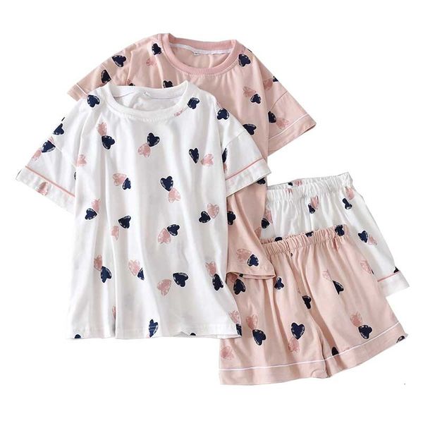 women's sleepwear summer new japanese style pyjamas set ladies fresh short sleeve heart printed o-neck women comfort full cotton h, Black;red
women's sleepwear summer new japanese style pyjamas set ladies fresh short sleeve heart printed o-neck women comfort full cotton h, Black;red