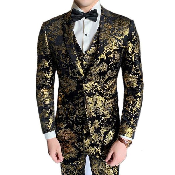 men luxury baroque velvet male slim fit costume mariage homme 2021 floral print prom suit 3 pieces set pants vest jacket coat men's sui, White;black
men luxury baroque velvet male slim fit costume mariage homme 2021 floral print prom suit 3 pieces set pants vest jacket coat men's sui, White;black