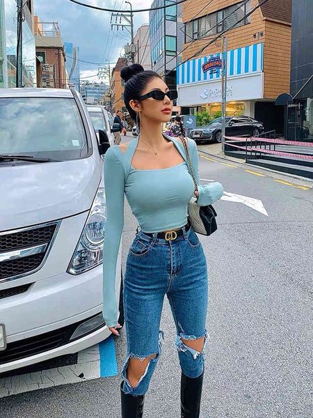 women's tracksuits tight open back women's square collar in autumn and winter multi wearing method cross tie long sleeve, Gray
women's tracksuits tight open back women's square collar in autumn and winter multi wearing method cross tie long sleeve, Gray