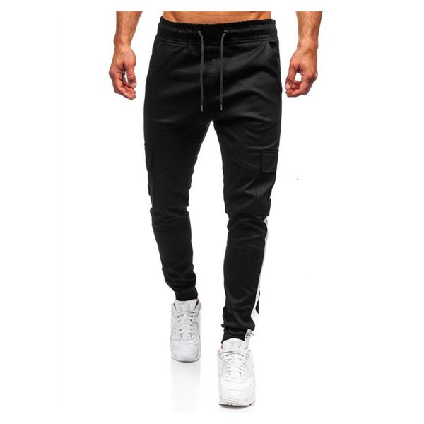men's mens splicing stripe colors fashion trend hypotenuse drawstring sports pencil pants clothing spring male casual skinny trousers, Black
men's mens splicing stripe colors fashion trend hypotenuse drawstring sports pencil pants clothing spring male casual skinny trousers, Black