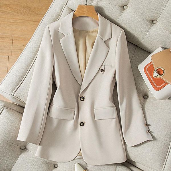 women's suits & blazers women 2021 spring autumn office wear single breasted coat female vintage long sleeve pockets outerwear chic z18, White;black
women's suits & blazers women 2021 spring autumn office wear single breasted coat female vintage long sleeve pockets outerwear chic z18, White;black