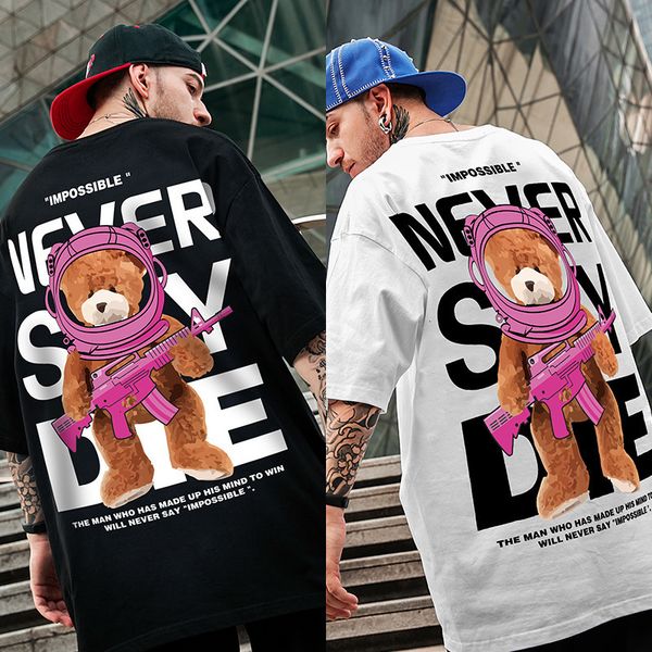 t-shirts short sve men's t-shirt fashion brand loose fat high street bear half summer big, White;black
t-shirts short sve men's t-shirt fashion brand loose fat high street bear half summer big, White;black