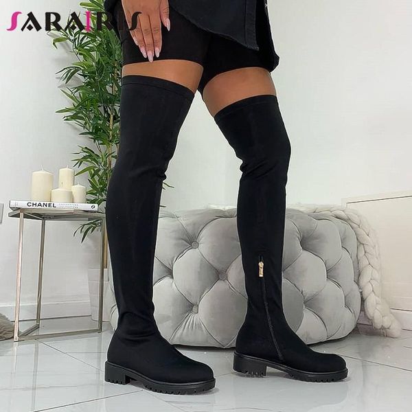 boots sarairis 2021 over the knee square med heel women ladies lace up stretch fabric fashion black 36-41
boots sarairis 2021 over the knee square med heel women ladies lace up stretch fabric fashion black 36-41