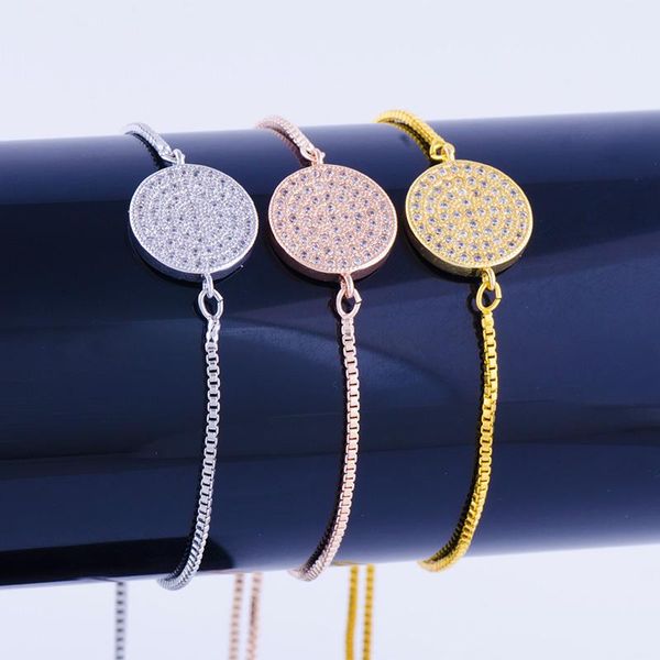 charm bracelets wholesale simple brass metal for women micro pave inlay cubic zirconia round shape pendant jewelry, Golden;silver
charm bracelets wholesale simple brass metal for women micro pave inlay cubic zirconia round shape pendant jewelry, Golden;silver