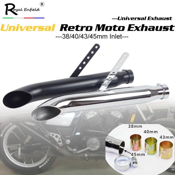 motorcycle exhaust system universal muffler retro vintage classic electroplating escap moto for cg125 sr400 cb500 vt500
motorcycle exhaust system universal muffler retro vintage classic electroplating escap moto for cg125 sr400 cb500 vt500