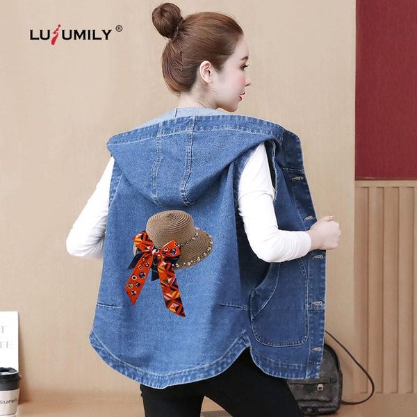 women's vests lusumily 3d printing denim waistcoat women plus size 5xl hooded vest female casual sleeveless cowboy outwear loose jacket, Black;white
women's vests lusumily 3d printing denim waistcoat women plus size 5xl hooded vest female casual sleeveless cowboy outwear loose jacket, Black;white