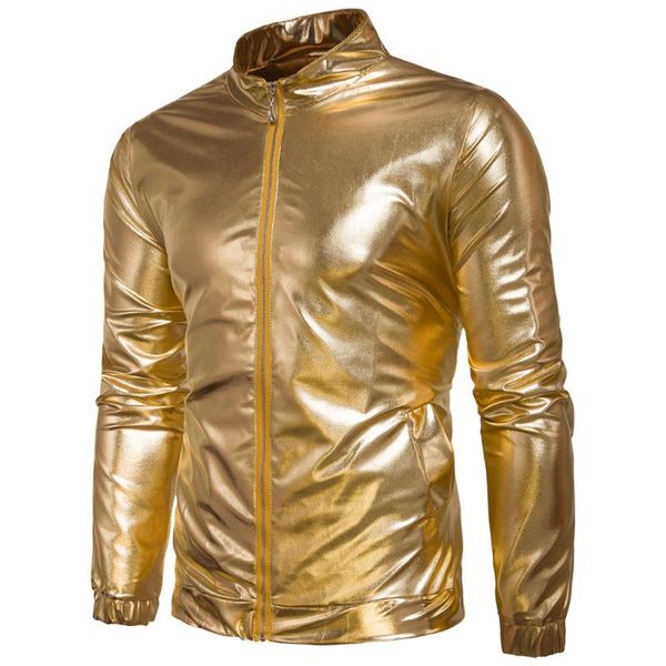 men's jackets men nightclub singer shiny jacket stage costume mens personality slim fit hip hop punk coat chaquetas hombre gold silver, Black;brown
men's jackets men nightclub singer shiny jacket stage costume mens personality slim fit hip hop punk coat chaquetas hombre gold silver, Black;brown