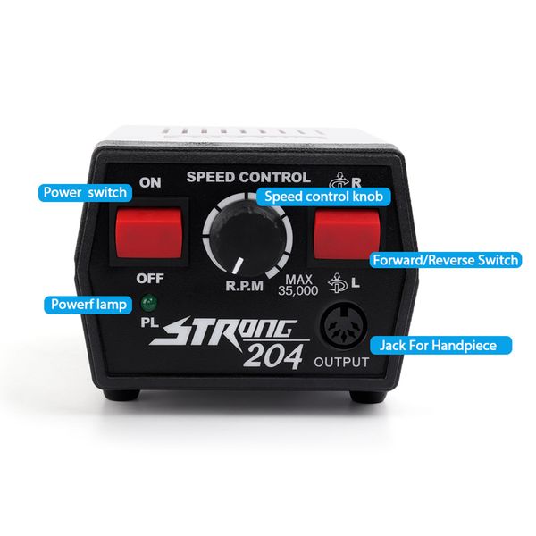 35000rpm 65w strong 204 102l-2.35 electric nail drills machine manicure pedicure file bits nails sculpture polish art equipment
35000rpm 65w strong 204 102l-2.35 electric nail drills machine manicure pedicure file bits nails sculpture polish art equipment