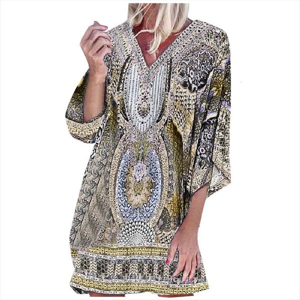 v neck beach outfit printing womens dresses leisure time on vacation long sleeves dress female robe clothing tunics, Black;gray
v neck beach outfit printing womens dresses leisure time on vacation long sleeves dress female robe clothing tunics, Black;gray