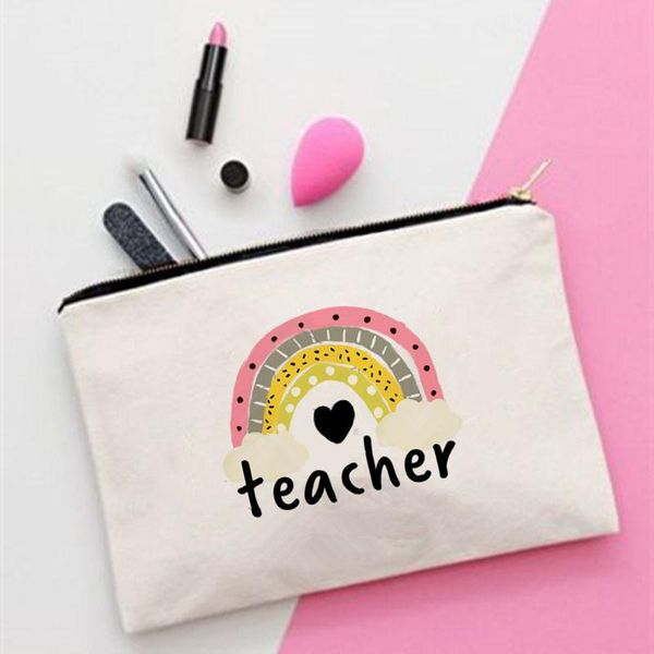 cosmetic bags & cases women rainbow teacher printed make up bag fashion cosmetics organizer for travel colorful storage lady
cosmetic bags & cases women rainbow teacher printed make up bag fashion cosmetics organizer for travel colorful storage lady
