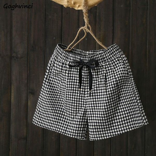 women shorts plaid drawstrings leisure simple all-match plus size 3xl loose womens korean style fashion chic soft breathable women's, White;black
women shorts plaid drawstrings leisure simple all-match plus size 3xl loose womens korean style fashion chic soft breathable women's, White;black