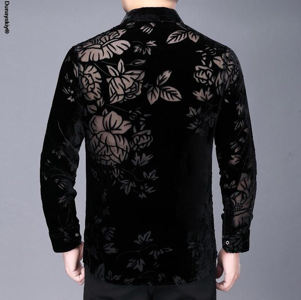men's casual shirts see through flower men business office shirt 2021 velvet long sleeve camisa chemise homme, White;black
men's casual shirts see through flower men business office shirt 2021 velvet long sleeve camisa chemise homme, White;black