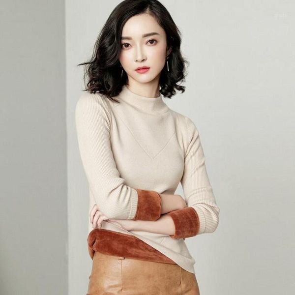 women winter sweaters elegant fashion clothing o-neck pullovers full sleeve thick knitted for femme women's, White;black
women winter sweaters elegant fashion clothing o-neck pullovers full sleeve thick knitted for femme women's, White;black